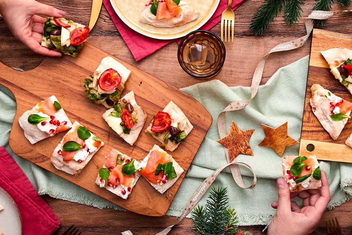 Antipasti Natalizi con la Pinsa