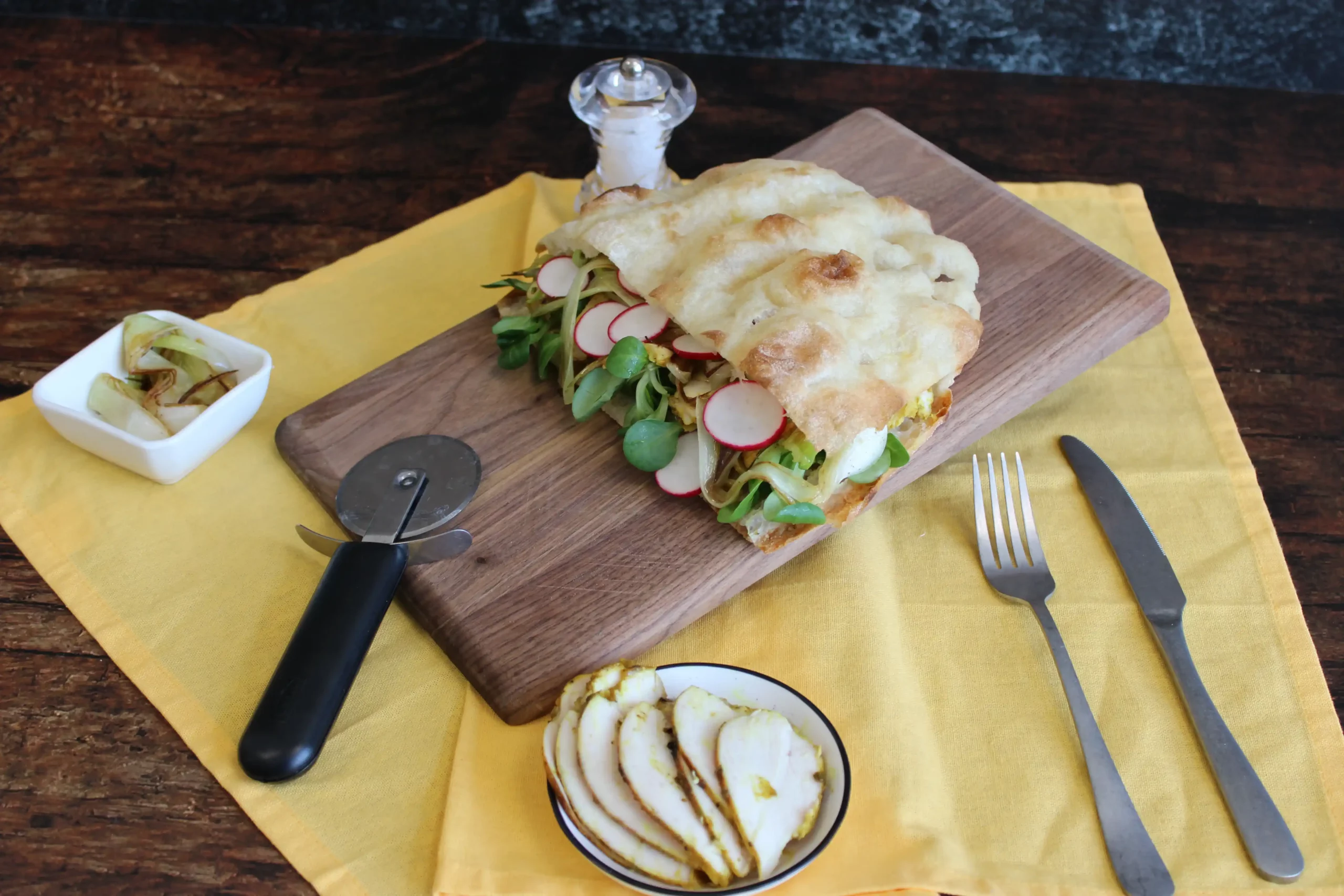 Pinsa-Kebab mit Hähnchen