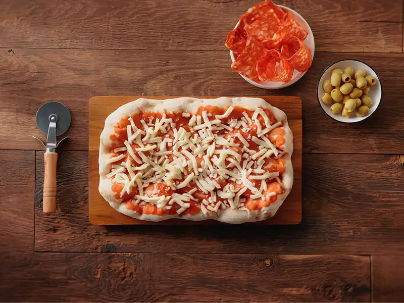 Togli dal congelatore la base pinsa margherita