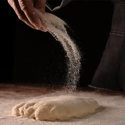How our Pinsa dough is prepared Dought of Pinsami